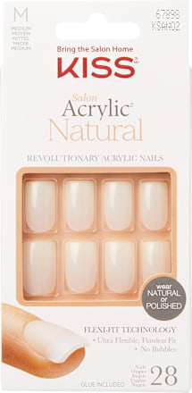 Unghii false acrylic EUPHORIA MEDIUM SQUARE KISS