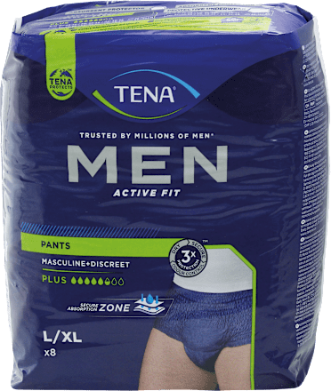 Pants MEN ACTIVE FIT Plus taglia L/XL TENA