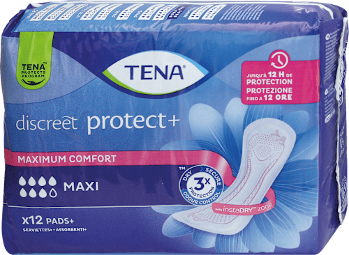 Assorbenti discreet protect+ maxi per incontinenza TENA