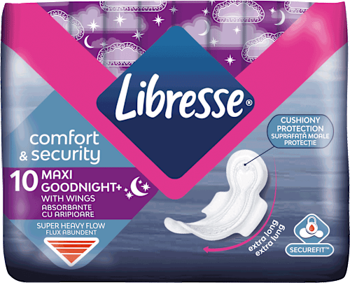 goodnight higijenski ulošci s krilcima – maxi+ goodnight Libresse