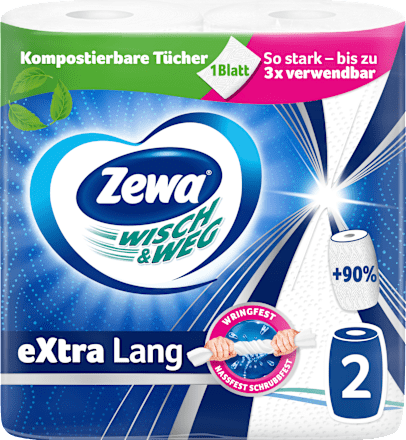 Küchenrolle Wisch&Weg eXtra Lang (2x86 Blatt) Zewa