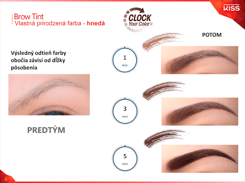 Súprava na farbenie obočia Brow Tint DIY Kit - Brown KISS
