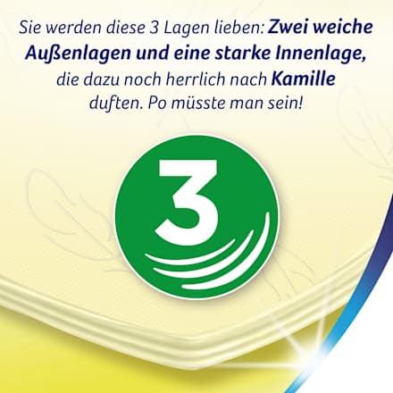 Toilettenpapier bewährt Kamille 3-lagig (16 x 150 Blatt) Zewa