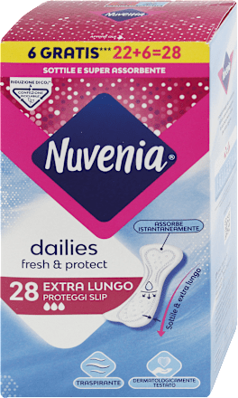 Proteggi slip dailies fresh & protect extra lungo disteso Nuvenia