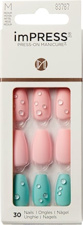 Impress unghii false DEW DROP MEDIUM COFFIN  KISS