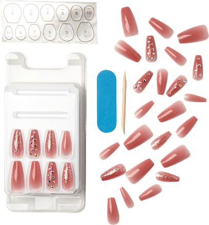 Jelly Fantasy unghii false BE JELLY LONG COFFIN KISS