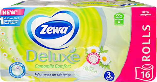 Toalettpapír Deluxe Camomile Comfort  16 tekercs 3 rétegű ZEWA