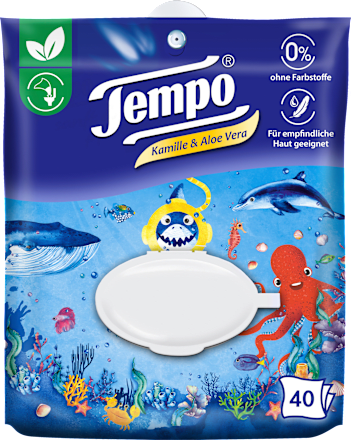 Feuchtes Toilettenpapier Sanft & Sensitiv Komfortbeutel Tempo