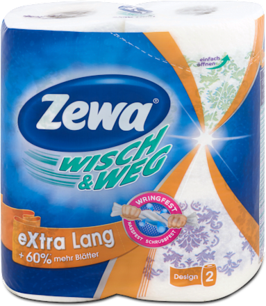 Кухненска ролка Wisch&Weg Xtra Lang, 72 къса Zewa
