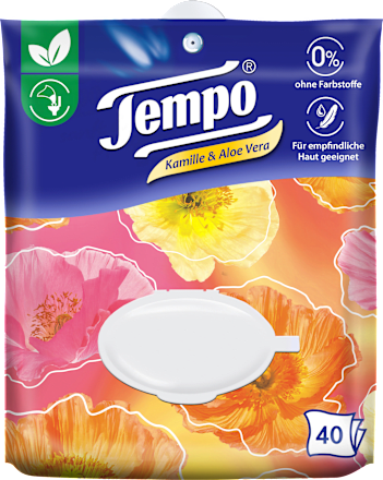 Feuchtes Toilettenpapier Sanft & Sensitiv Komfortbeutel Tempo