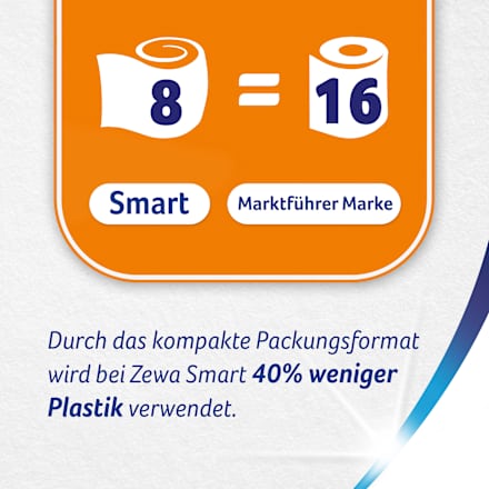 Toilettenpapier Smart 3-lagig (8x300 Blatt)  Zewa