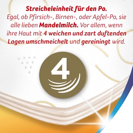 Toilettenpapier Ultra Senses Mandelmilch 4-lagig (16x135 Blatt) Zewa