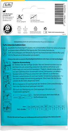 Interdentalbürsten gelb 0,7 mm ISO 4 TePe