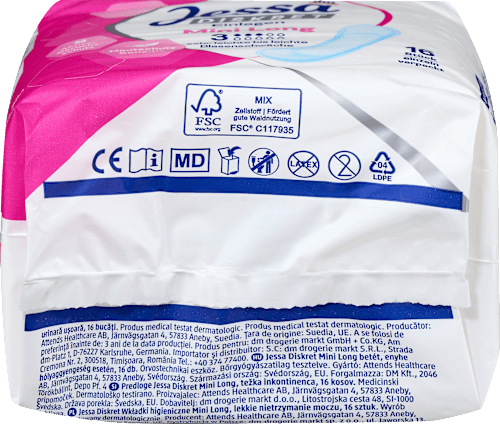 Ulošci za inkontinenciju – mini dugi Jessa DISKRET