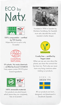 Feuchttücher ECO unparfümiert  Naty