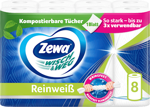 Küchenrolle  Wisch&Weg Reinweiss (8x45 Blatt) Zewa