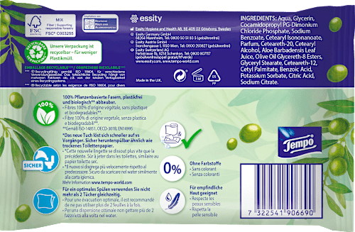 Feuchtes Toilettenpapier Mein Verwöhnmoment Care Olive (2x42 St) Tempo