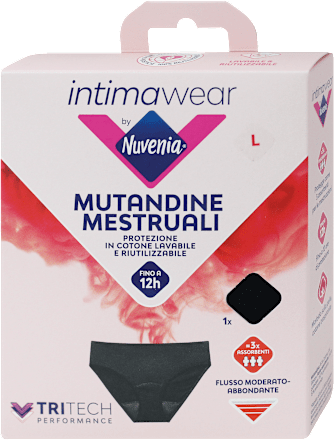 Slip mestruali taglia L Nuvenia