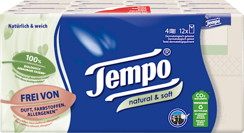 Taschentücher natural & soft Tempo