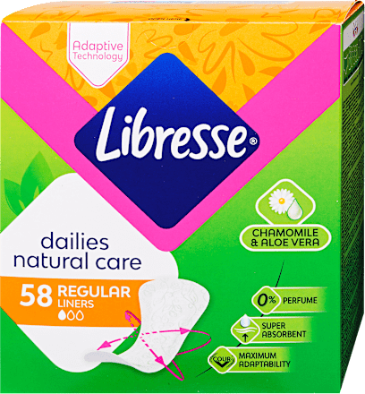 Ščitniki perila dailies natural care, z izvlečkom kamilice in aloe vere  Libresse