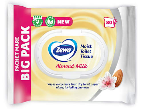 Hârtie igienică umedă almond milk Zewa