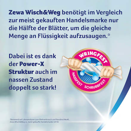 Küchenrolle Wisch&Weg Sparblatt Riesenrolle (4x148 Blatt) Zewa