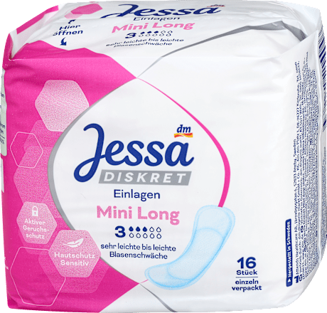 Hygienické inkontinenčné vložky Mini Long Jessa DISKRET