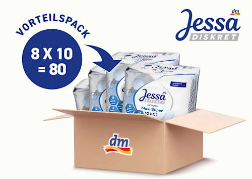 Einlagen Inkontinenz Maxi Super Vorteilspack (8x10 St) Jessa DISKRET