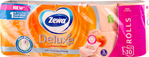 Deluxe Cashmere Peach toaletni papir, 3-slojni Zewa