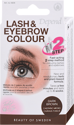 Lash & eyebrow barva za obrvi in trepalnice, temno rjava DEPEND
