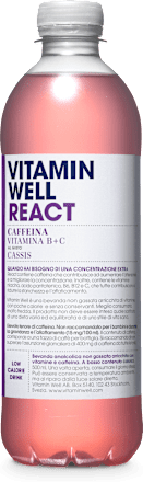 Bevanda funzionale REACT con caffeina  Vitamin Well