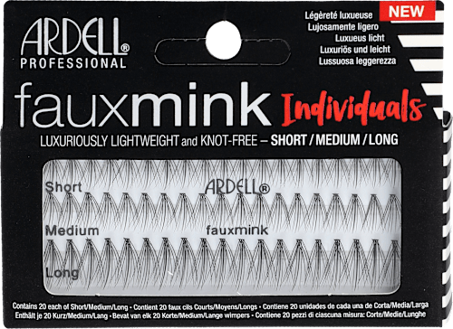 Faux Mink Individuals Combo Pack  - kępki rzęsy na pasku, mix długości: S, M, L ARDELL
