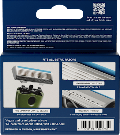 Rasierklingen men, face Estrid