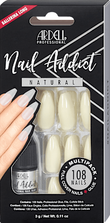 Künstliche Nägel Nail Addict Natural Ballerina Long ARDELL