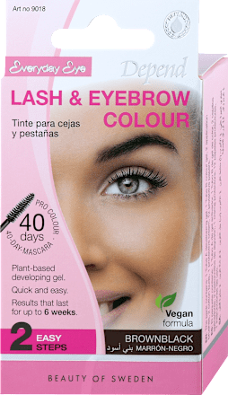 Everyday Eye set za bojanje obrva i trepavica – Brown Black  DEPEND