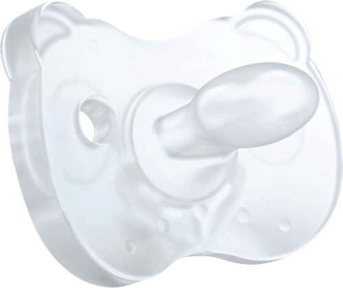 Schnuller Soft Silikon, hellblau/uni, 0-6 Monate Medela