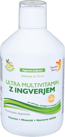 Prehransko dopolnilo Ultra Multivitamin z ingverjem Swedish Nutra