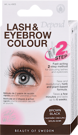 Lash & eyebrow barva za trepalnice in obrvi, črno rjava DEPEND