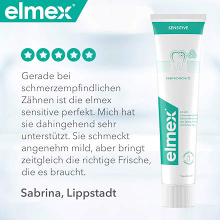Zahnpasta Sensitive Doppelpack (2 x 75 ml) elmex