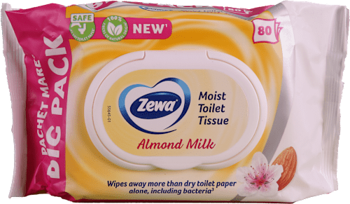 Almond milk vlažni toalet papir - BIG PACK Zewa