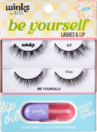 Künstliche Wimpern Set Winks mit Lippenöl ARDELL