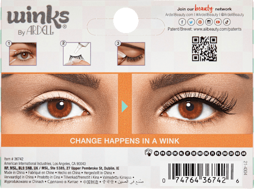 Künstliche Wimpern Winks Déjà Vu, half & half (1 Paar) ARDELL