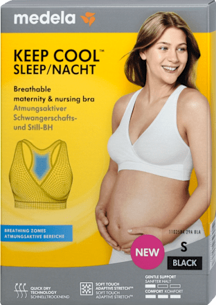 Keep Cool Sleep/Nacht Schwangerschafts- und Still-BH schwarz – Gr. S Medela