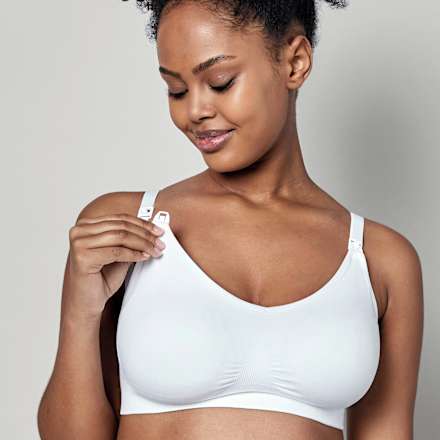 Tehotenská a dojčiaca podprsenka Keep Cool, biela - veľ. XL Medela