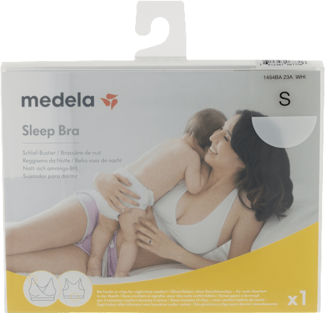 Biustonosz do karmienia na noc biały, rozmiar S Medela