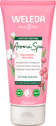 Cremedusche Aroma Spa Pink Pepper + Rock Rose WELEDA