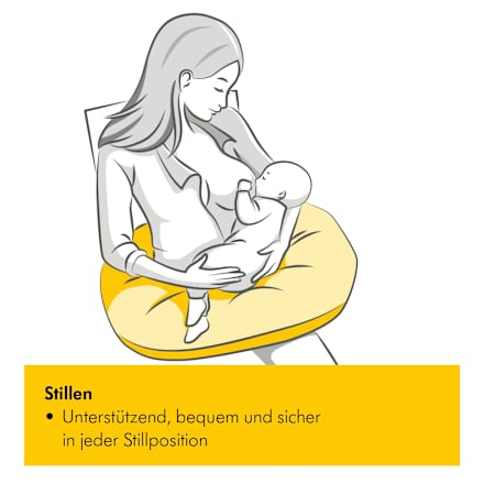 Stillkissen anthrazit Motiv Sterne Medela