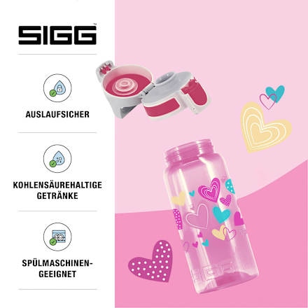 Trinkflasche Kinder Viva One Hearts SIGG