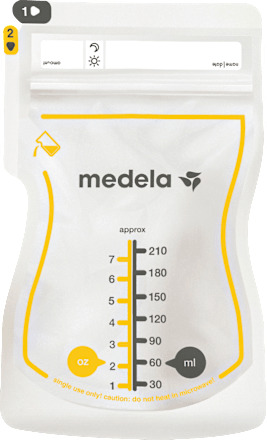 Muttermilch Beutel einfaches Ausgießen , 210 ml Medela