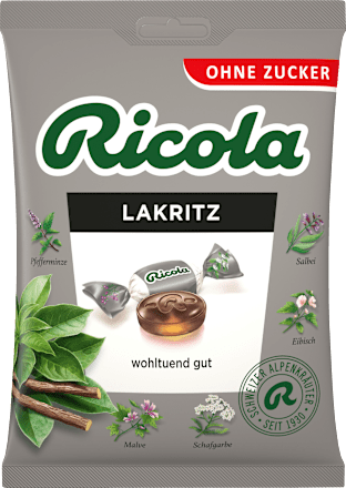 Bonbon, Lakritz, zuckerfrei Ricola